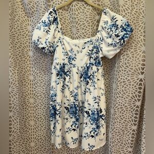 Altar'd State Blue Floral Sellie Dress